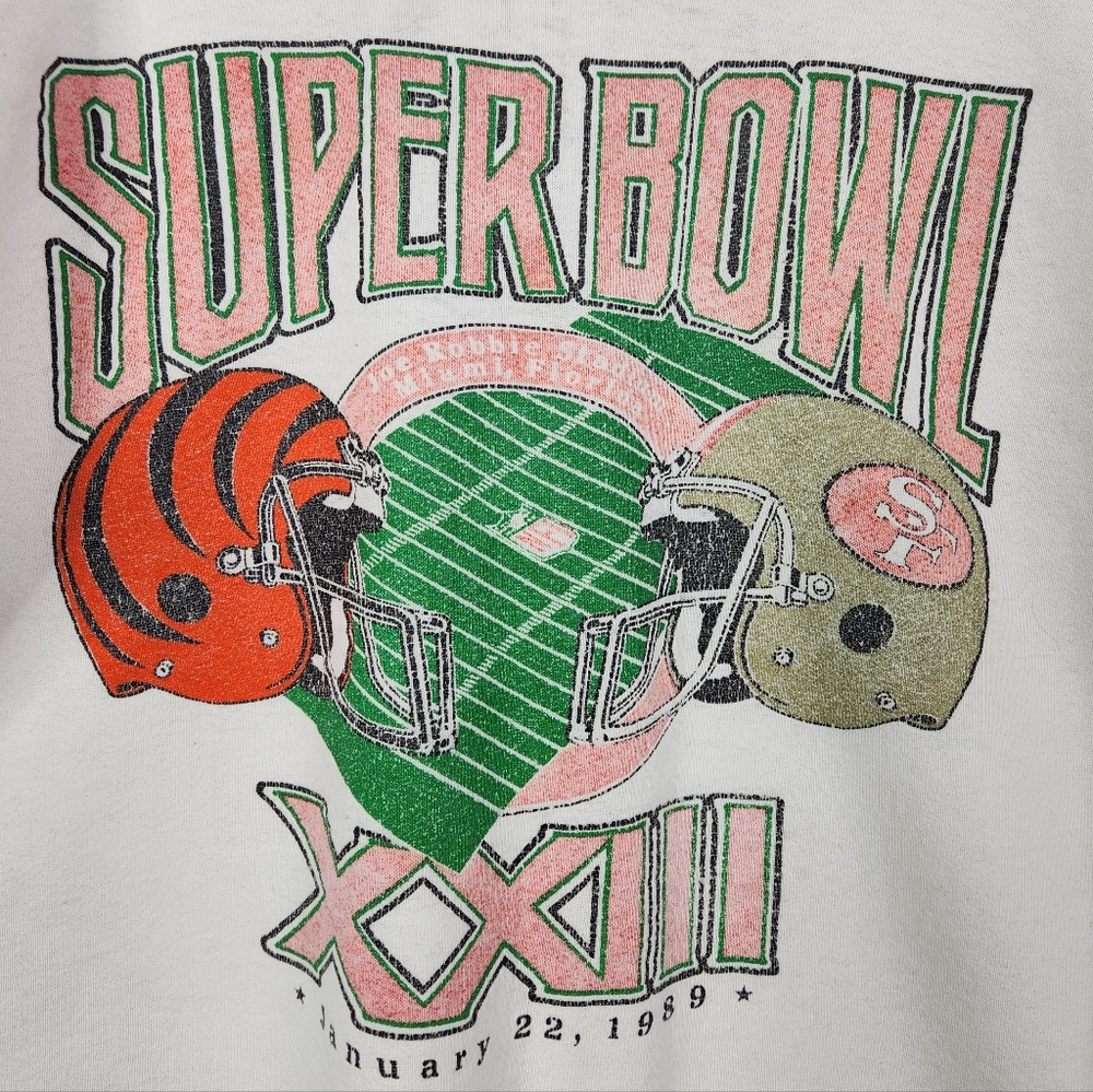 Vintage Super Bowl XXIII White Sweatshirt - Picture 3 of 7
